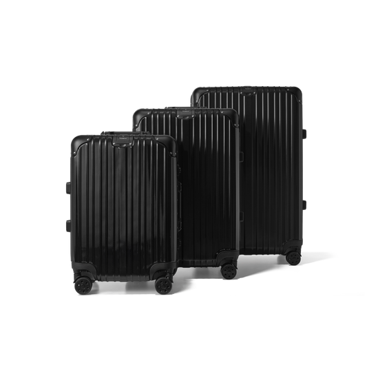 Kofferset 3 delig Zwart S / M / L AEON | Voyagoux voorkant