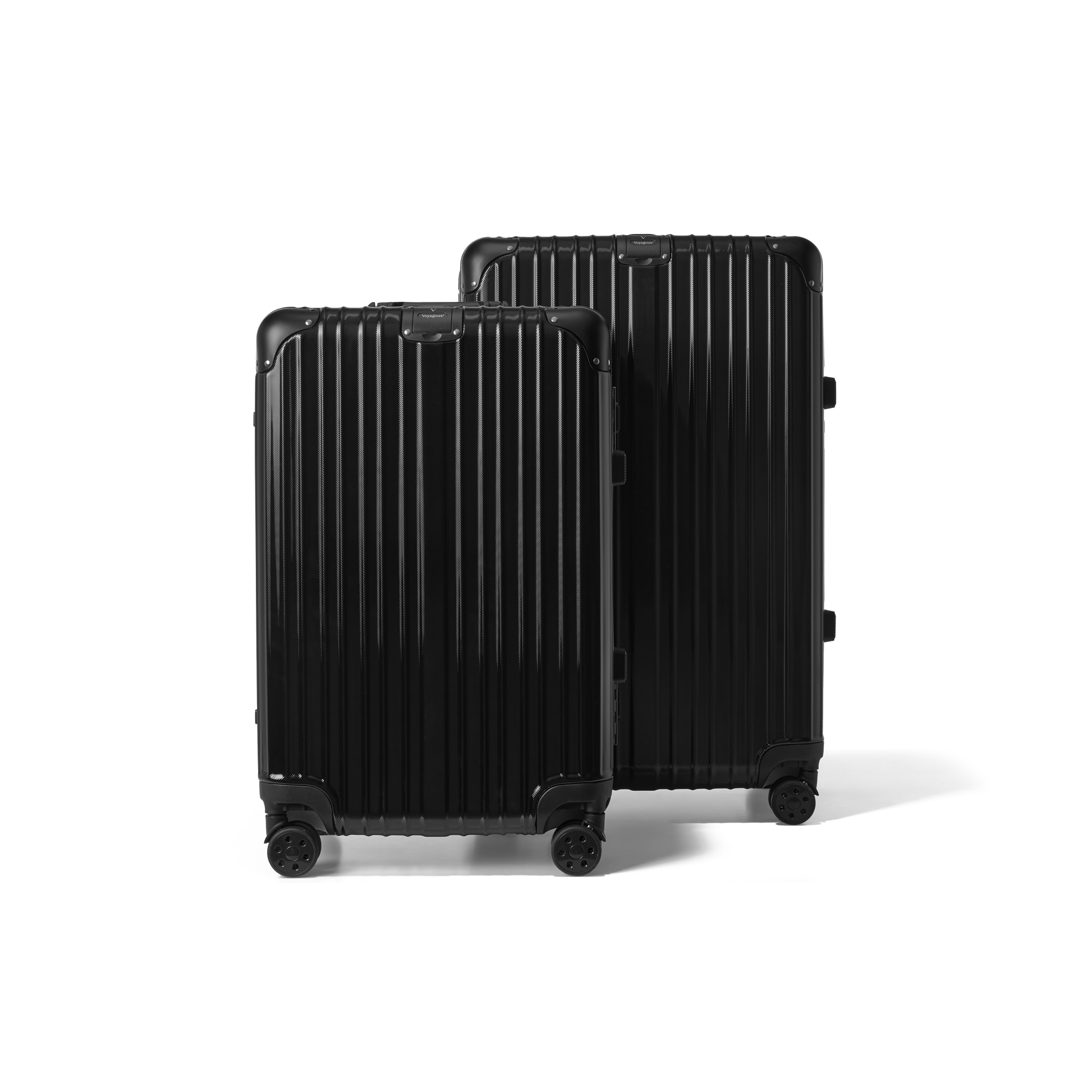 Kofferset 2 delig Zwart M / L AEON | Voyagoux voorkant