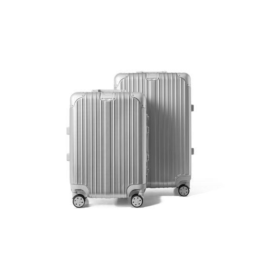 Kofferset 2 delig Zilver S / M AEON | Voyagoux voorkant