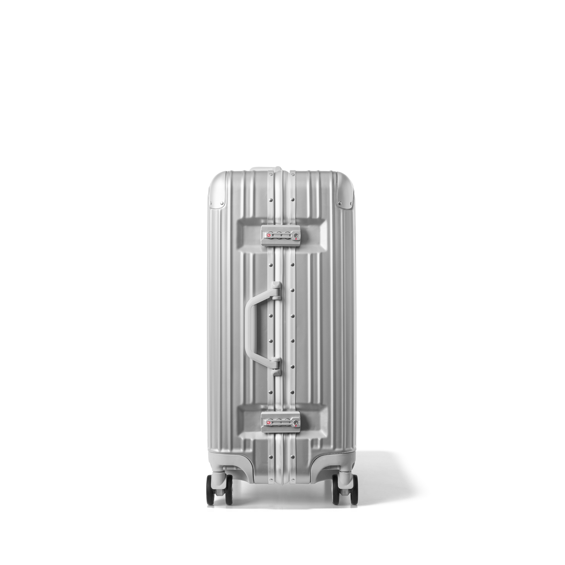 Reiskoffer Zilver Medium AEON | Voyagoux zijkant