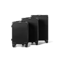 Kofferset 3 delig Zwart S / M / L Classic | Voyagoux voorkant