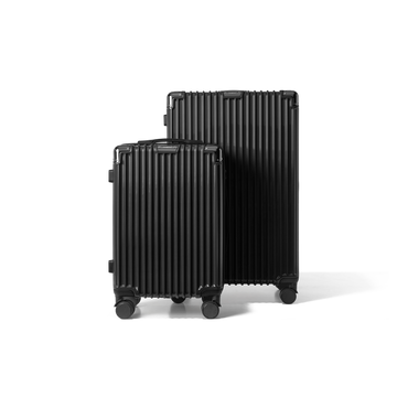 Kofferset 2 delig Zwart S / L Classic | Voyagoux voorkant