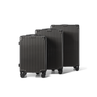 Kofferset 3 delig Donkergrijs S / M / L Classic | Voyagoux voorkant