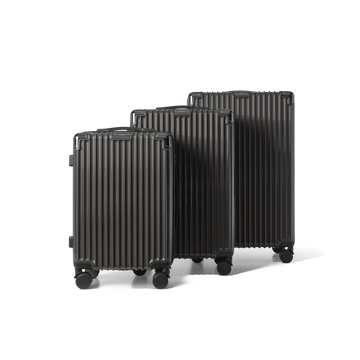 Kofferset 3 delig Donkergrijs S / M / L Classic | Voyagoux voorkant