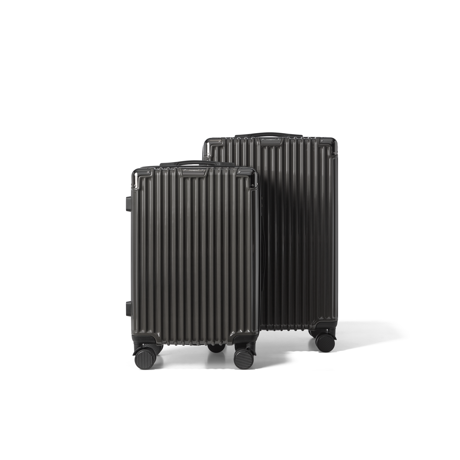 Kofferset 2 delig Donkergrijs S / M Classic | Voyagoux voorkant