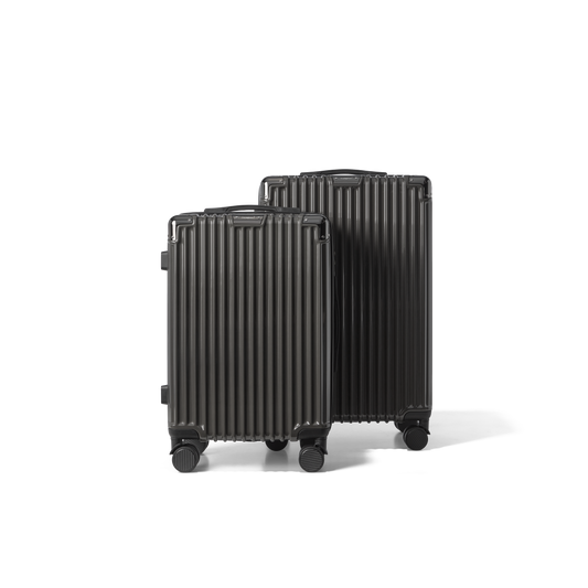 Kofferset 2 delig Donkergrijs S / M Classic | Voyagoux voorkant