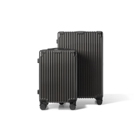 Kofferset 2 delig Donkergrijs S / L Classic | Voyagoux voorkant