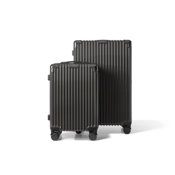 Kofferset 2 delig Donkergrijs S / L Classic | Voyagoux voorkant