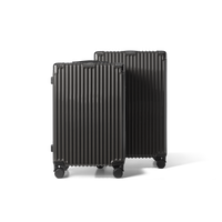 Kofferset 2 delig Donkergrijs M / L Classic | Voyagoux voorkant