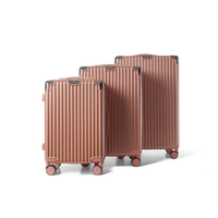Kofferset 3 delig Rose Gold S / M / L Classic | Voyagoux voorkant