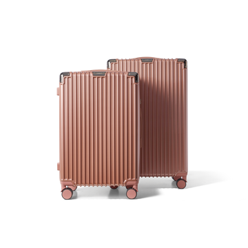 Kofferset 2 delig Rose Gold M / L Classic | Voyagoux voorkant