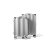 Kofferset 2 delig Zilver S / M Classic | Voyagoux voorkant