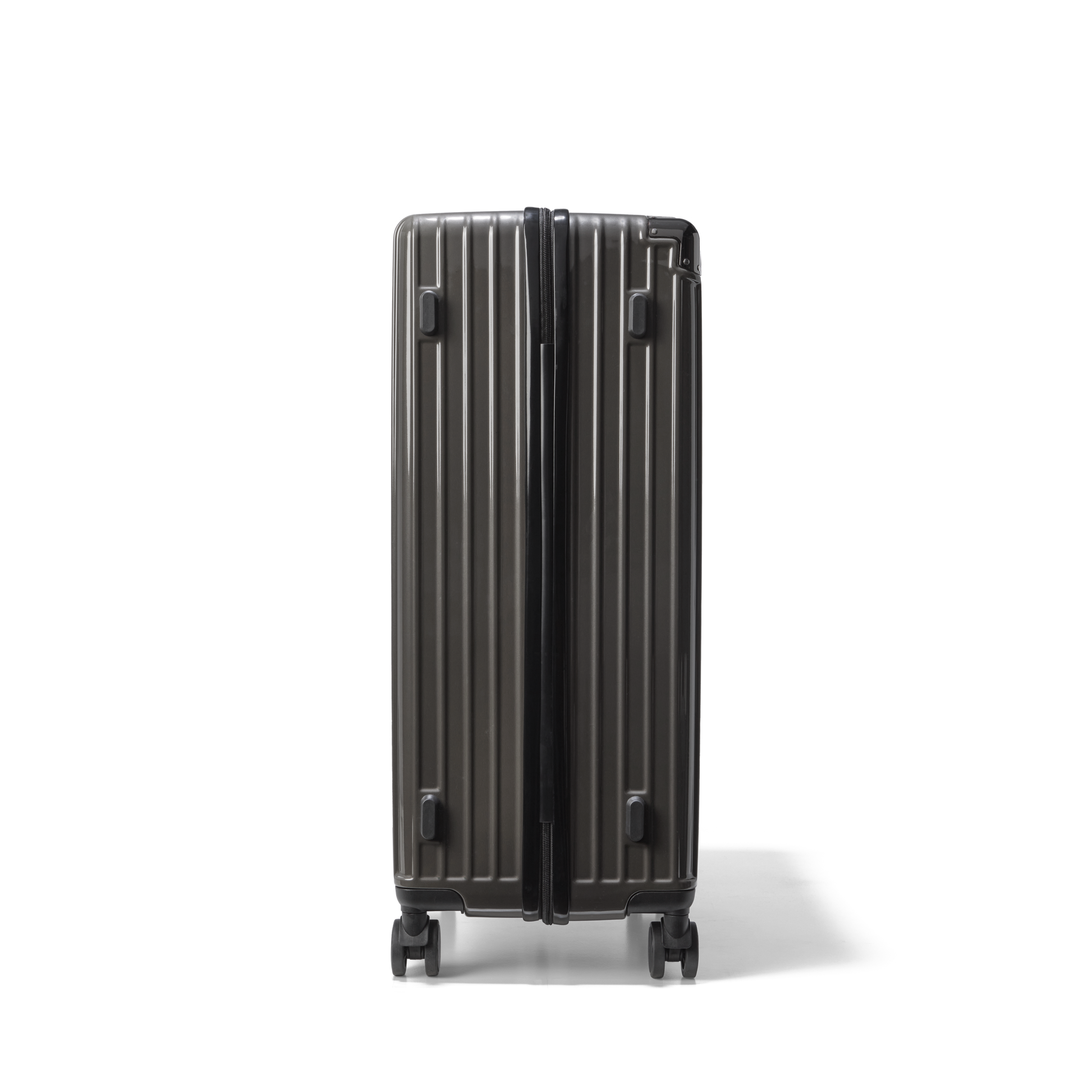 Kofferset 2 delig Donkergrijs M / L Classic | Voyagoux zijkant