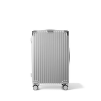 Reiskoffer Zilver Medium Classic | Voyagoux voorkant