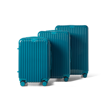 Kofferset 3 delig Lichtblauw S / M / L Essentials | Voyagoux voorkant