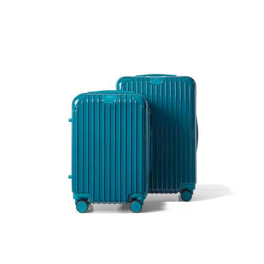 Kofferset 2 delig Lichtblauw S / M Essentials | Voyagoux voorkant