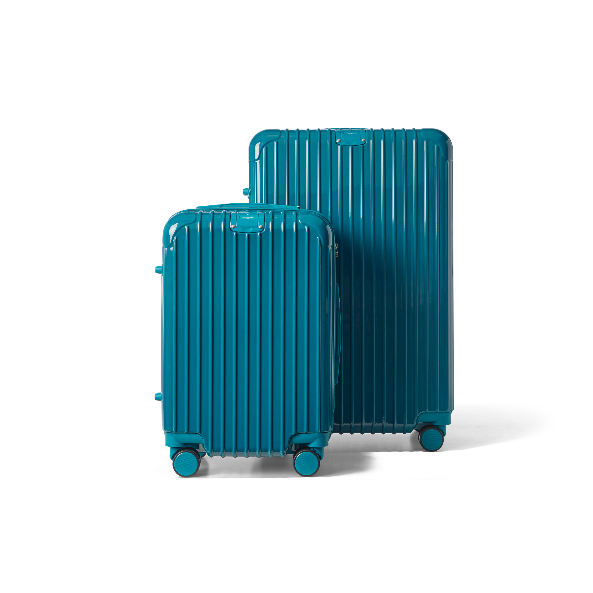 Kofferset 2 delig Lichtblauw S / L Essentials | Voyagoux voorkant