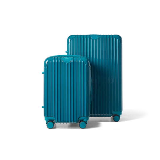 Kofferset 2 delig Lichtblauw S / L Essentials | Voyagoux voorkant