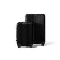 Kofferset 2 delig Zwart S / L Essentials | Voyagoux voorkant