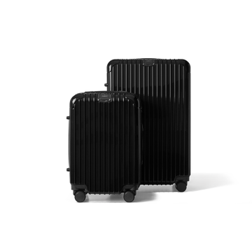 Kofferset 2 delig Zwart S / L Essentials | Voyagoux voorkant