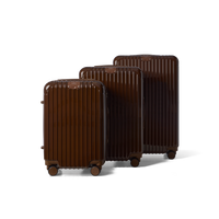 Kofferset 3 delig Donkerbruin S / M / L Essentials | Voyagoux voorkant