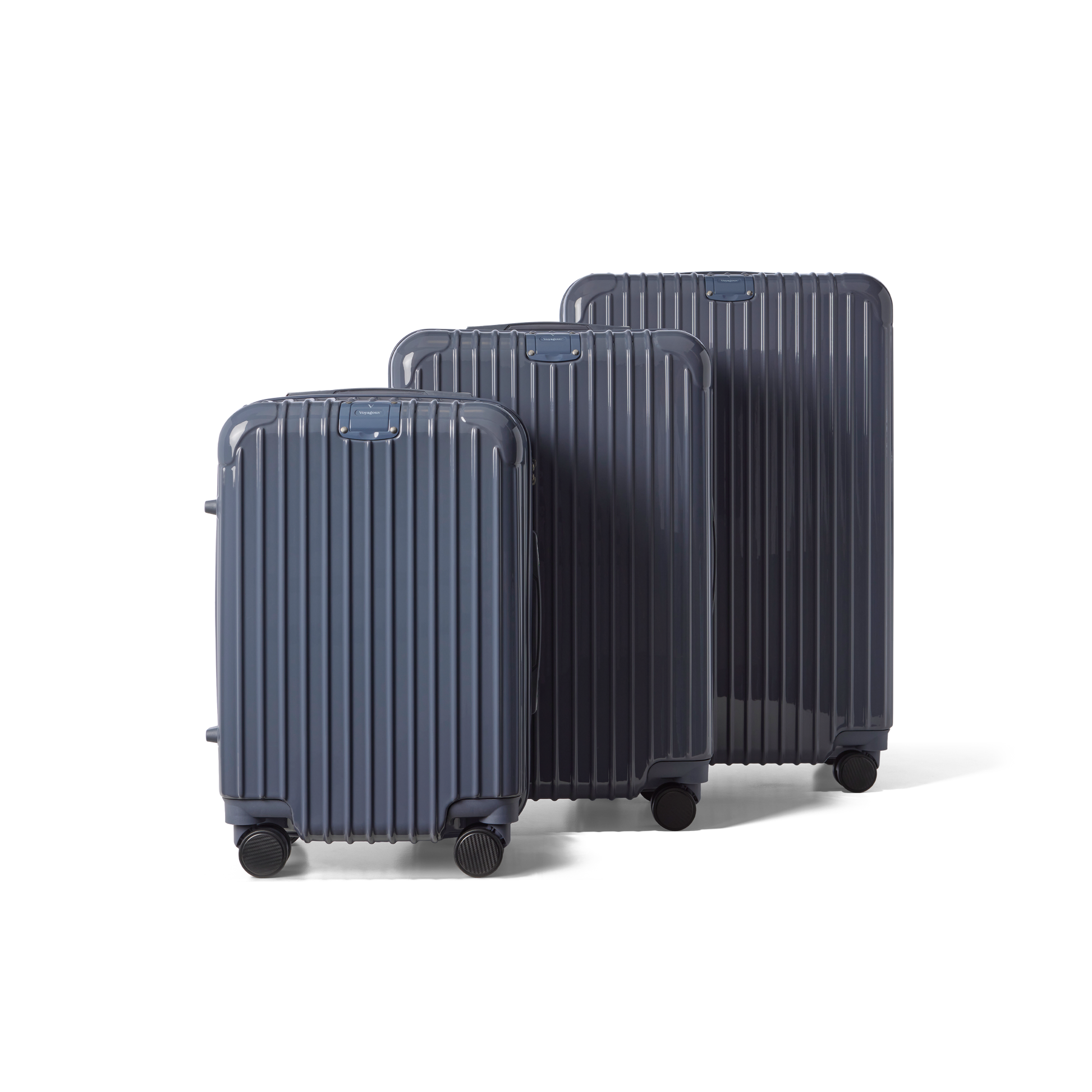 Kofferset 3 delig Nardo Grijs S / M / L Essentials | Voyagoux voorkant