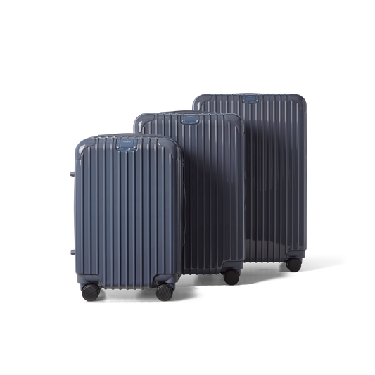 Kofferset 3 delig Nardo Grijs S / M / L Essentials | Voyagoux voorkant