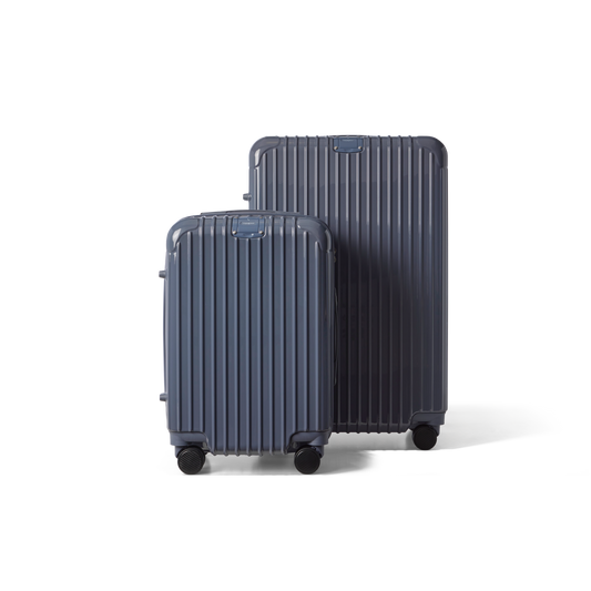 Kofferset 2 delig Nardo Grijs S / L Essentials | Voyagoux voorkant