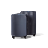 Kofferset 2 delig Nardo Grijs M / L Essentials | Voyagoux voorkant