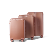 Kofferset 3 delig Rose Gold S / M / L Essentials | Voyagoux voorkant