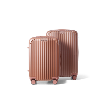 Kofferset 2 delig Rose Gold S / M Essentials | Voyagoux voorkant