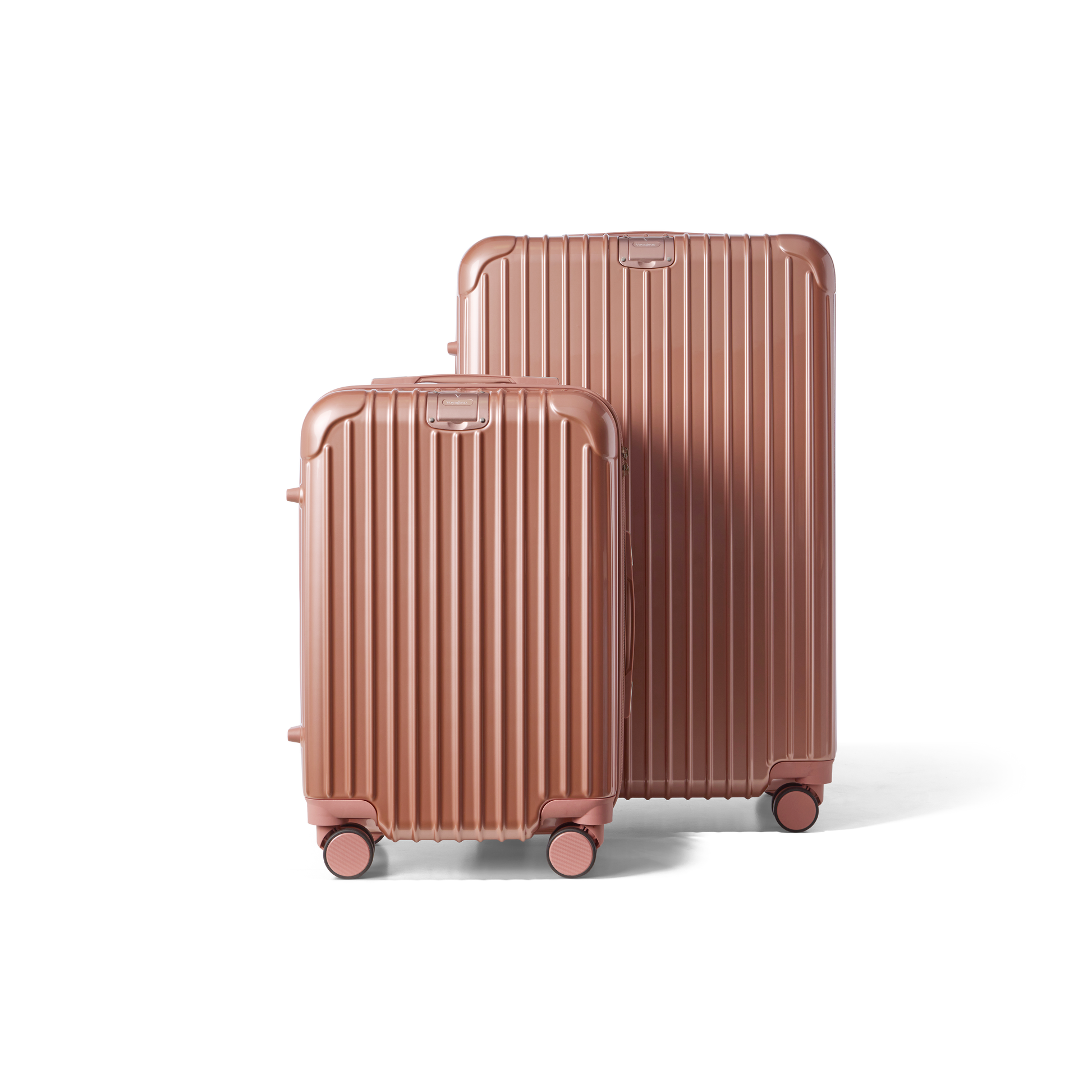 Kofferset 2 delig Rose Gold S / L Essentials | Voyagoux voorkant