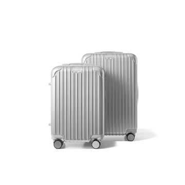 Kofferset 2 delig Zilver S / M Essentials | Voyagoux voorkant