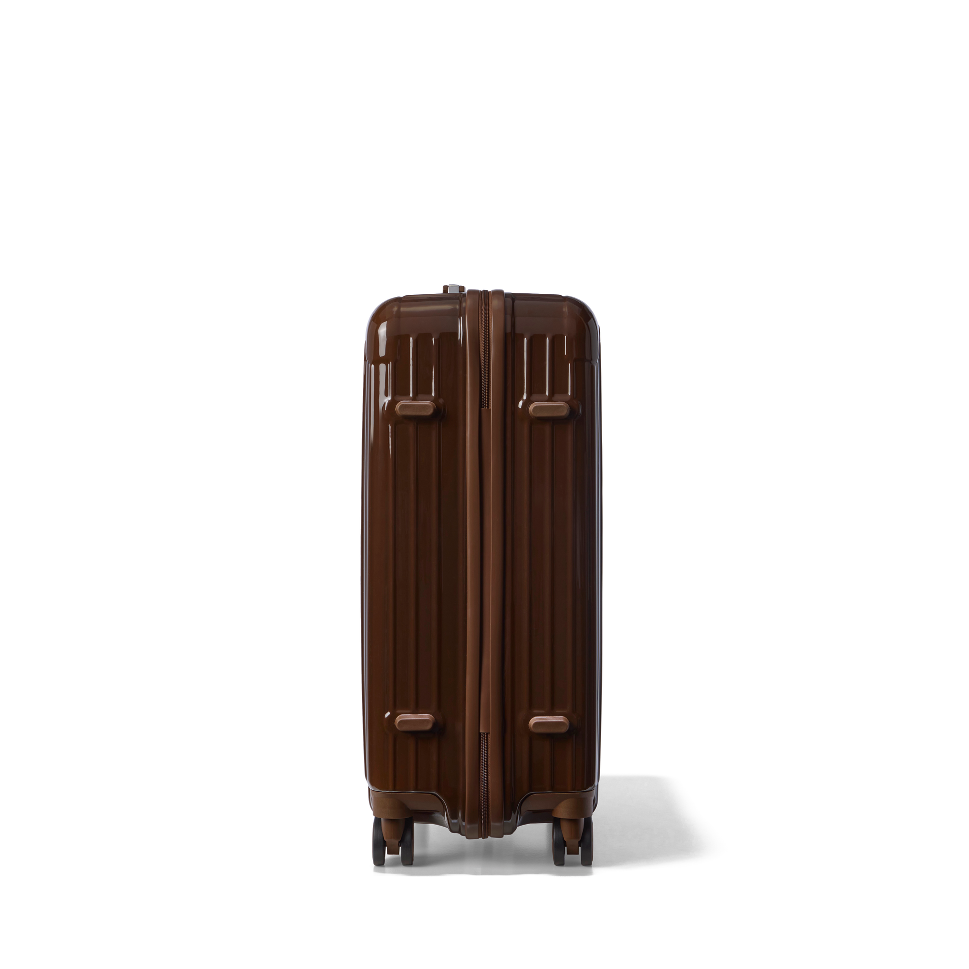 Reiskoffer Donkerbruin Medium Essentials | Voyagoux zijkant