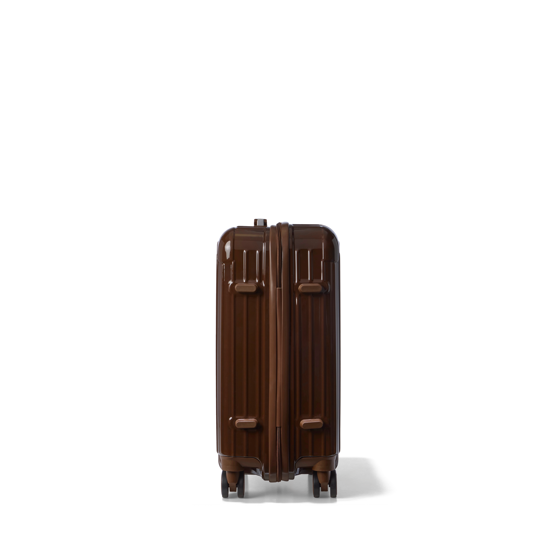 Handbagage koffer Donkerbruin Essentials | Voyagoux zijkant