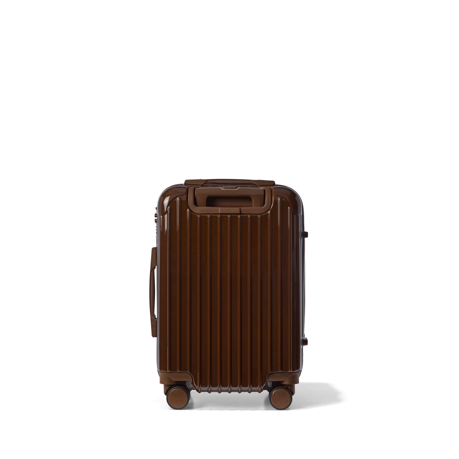 Handbagage koffer Donkerbruin Essentials | Voyagoux achterkant