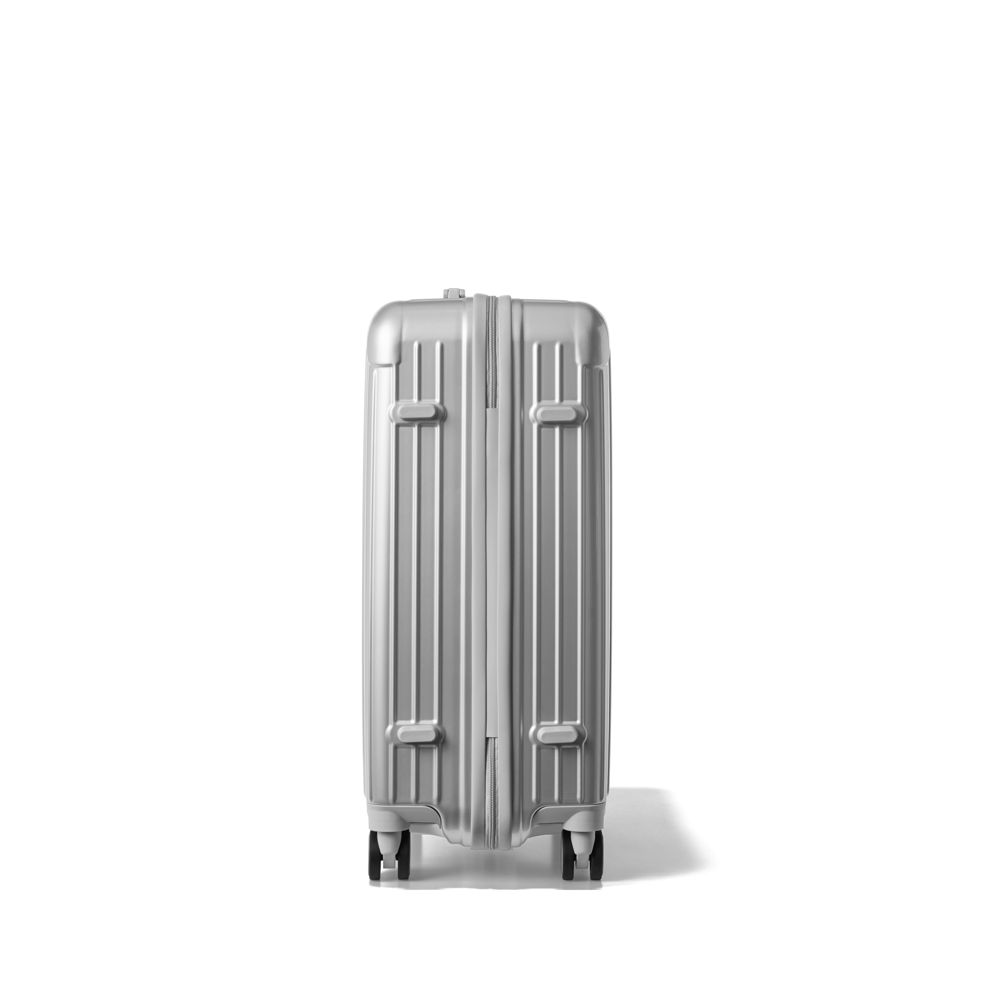 Reiskoffer Zilver Medium Essentials | Voyagoux zijkant