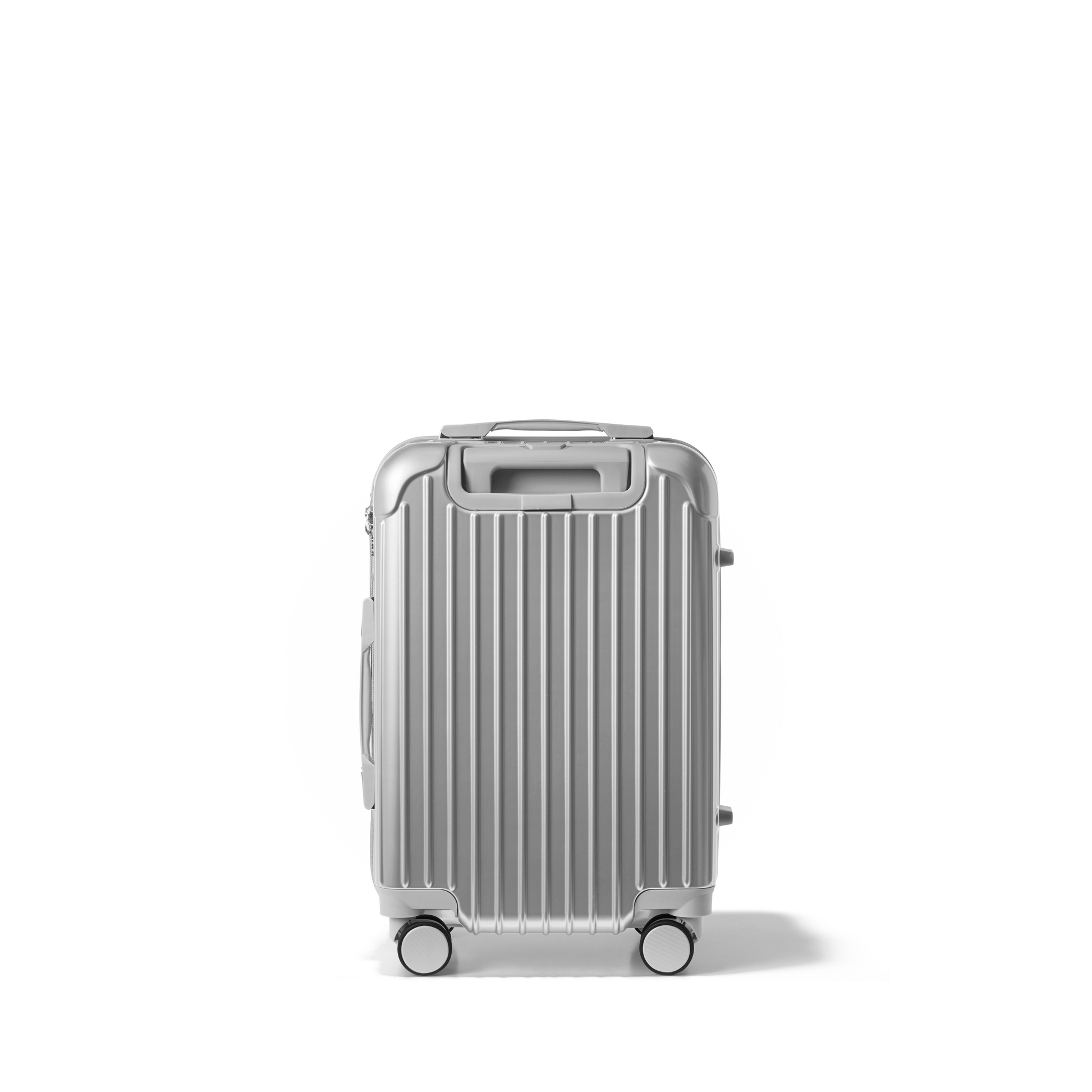 Handbagage koffer Zilver Essentials | Voyagoux achterkant