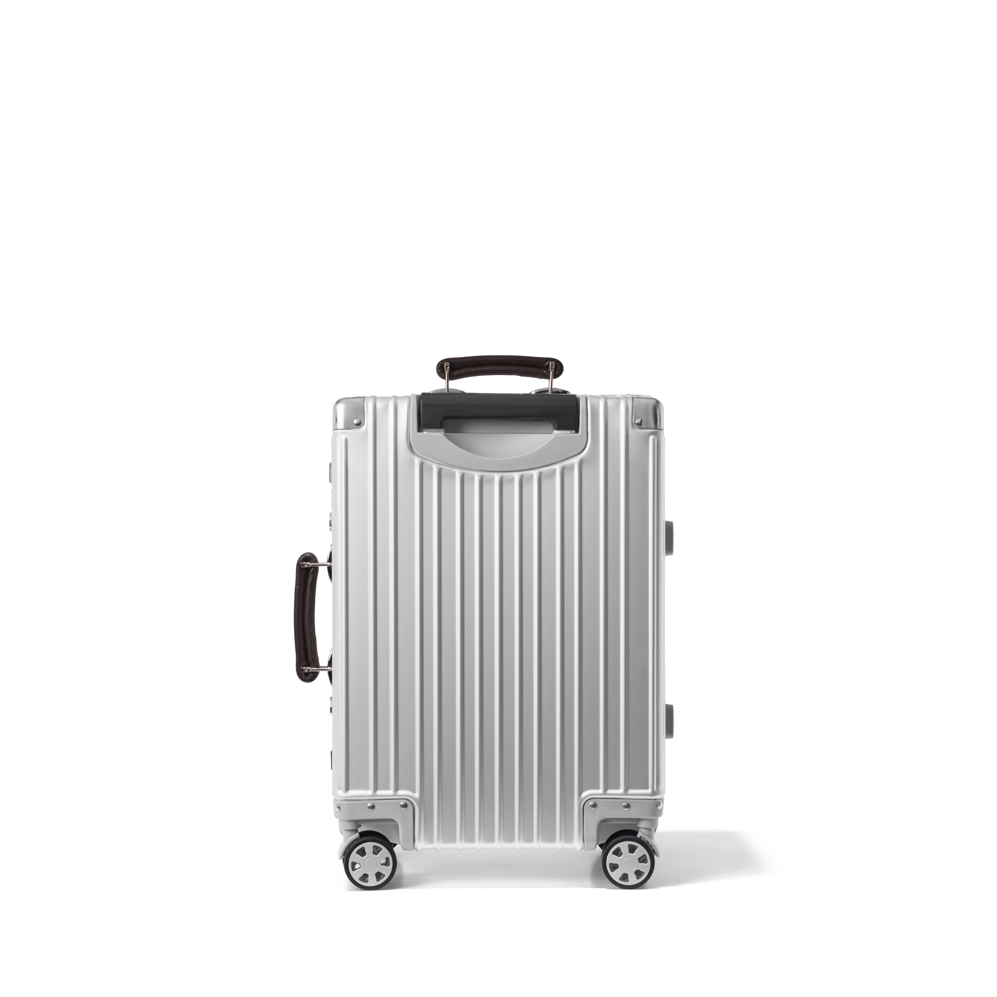 Handbagage koffer Aluminium Zilver ICON | Voyagoux achterkant