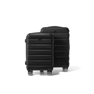 Kofferset 2 delig Zwart S / M Revelation | Voyagoux voorkant