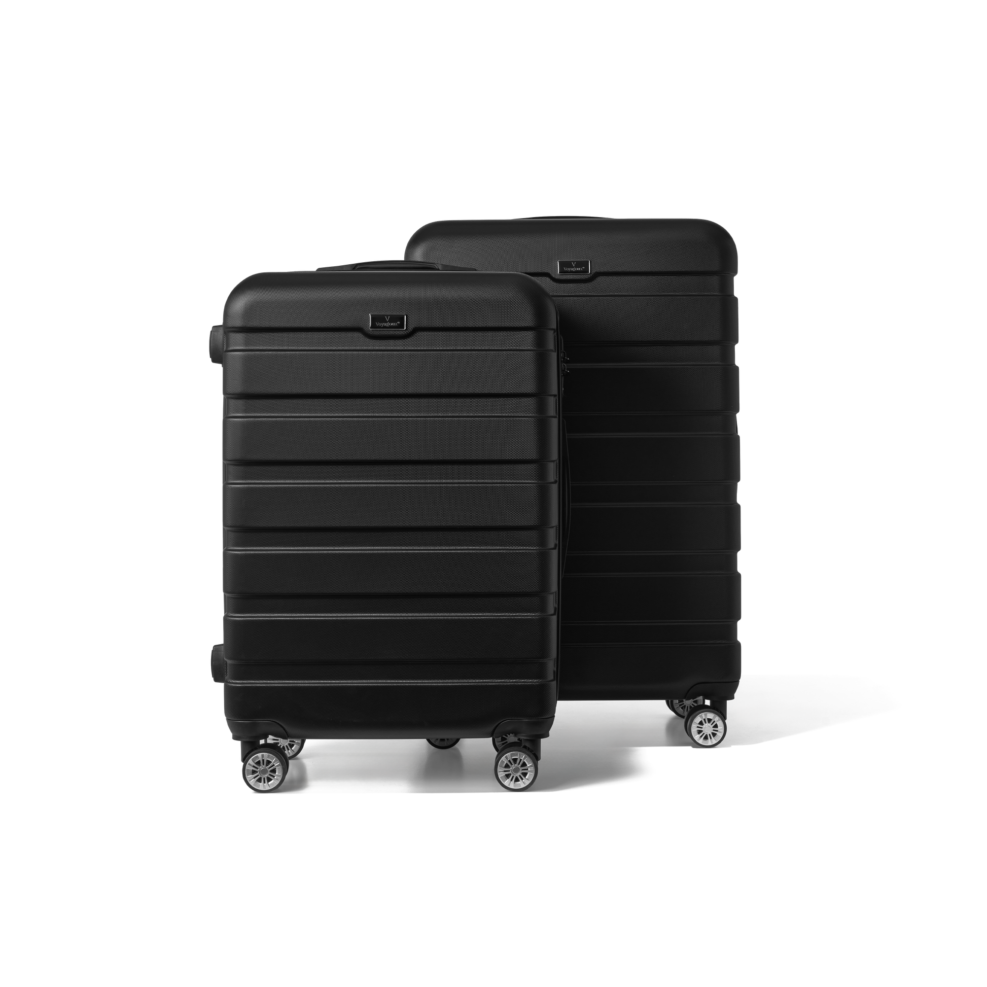 Kofferset 2 delig Zwart M / L Revelation | Voyagoux voorkant