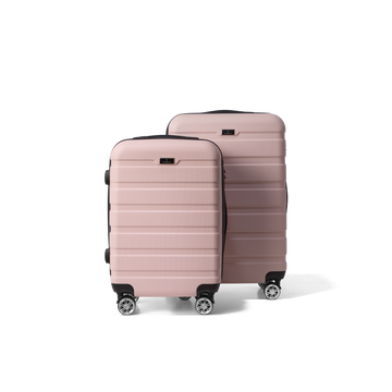 Kofferset 2 delig Lichtroze S / M Revelation | Voyagoux voorkant