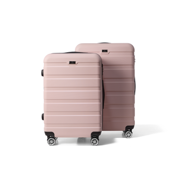 Kofferset 2 delig Lichtroze M / L Revelation | Voyagoux voorkant