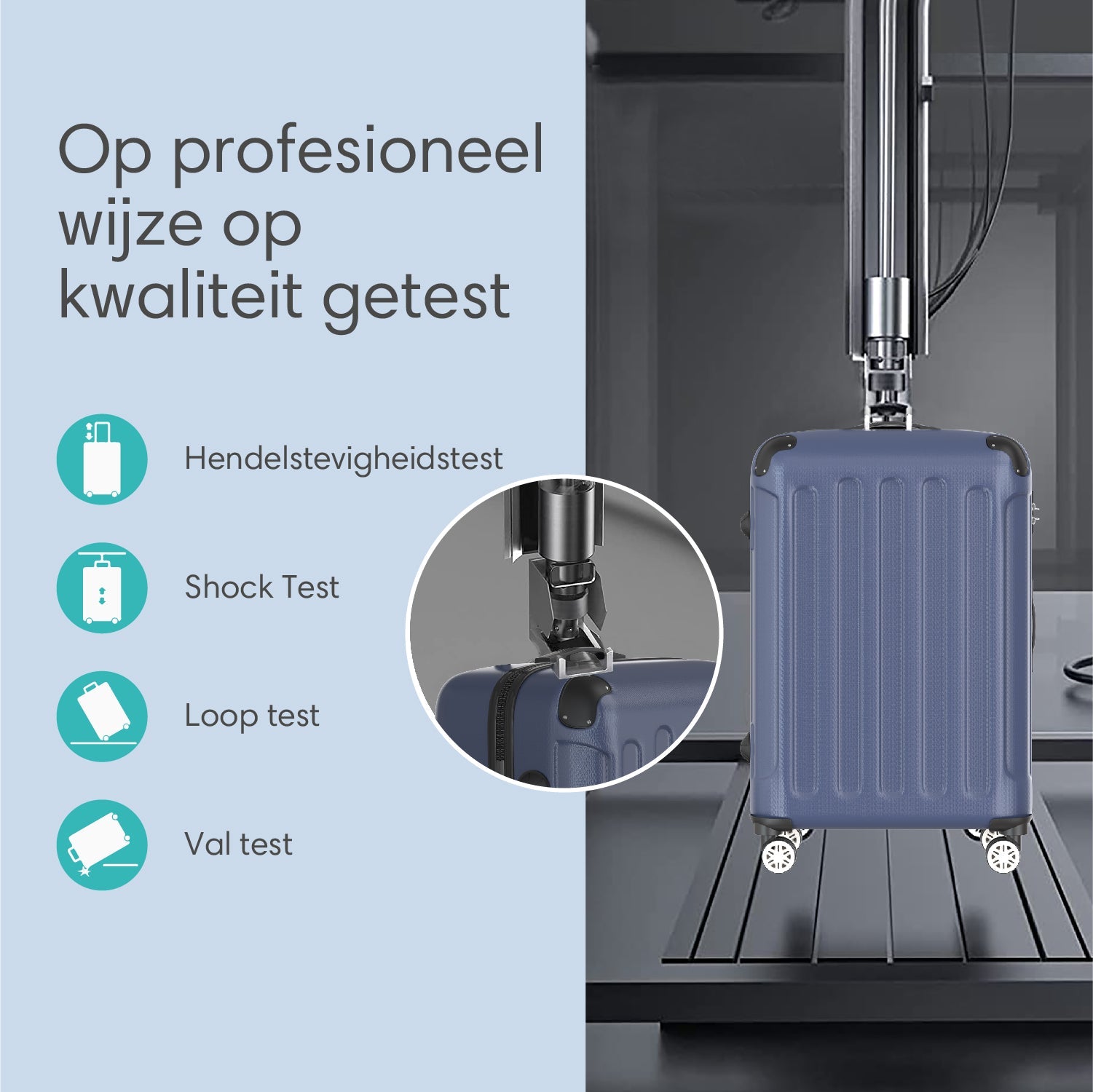 VOYAGOUX - Duurzame 4 - delige ABS Reiskoffer Set - Donkerblauw - L / M / S / XS - Voyagoux