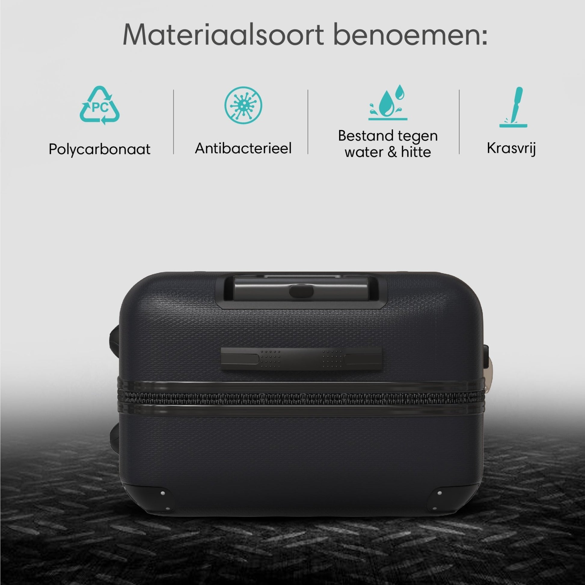 VOYAGOUX - Duurzame 4 - delige ABS Reiskoffer Set - Zwart - L / M / S / XS - Voyagoux